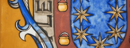 Detail of stars on Delgado family crest